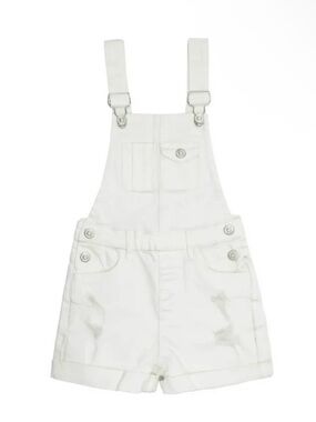 KIDSCOOL SPACE Jeans Shorts, Ripped Adjustable Straps Summer Denim Shortalls